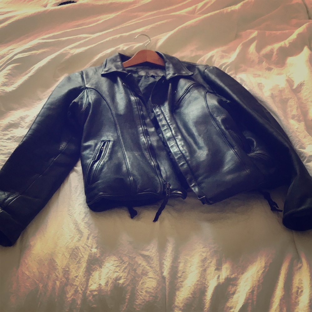 Leather Motorcycle style Jacket